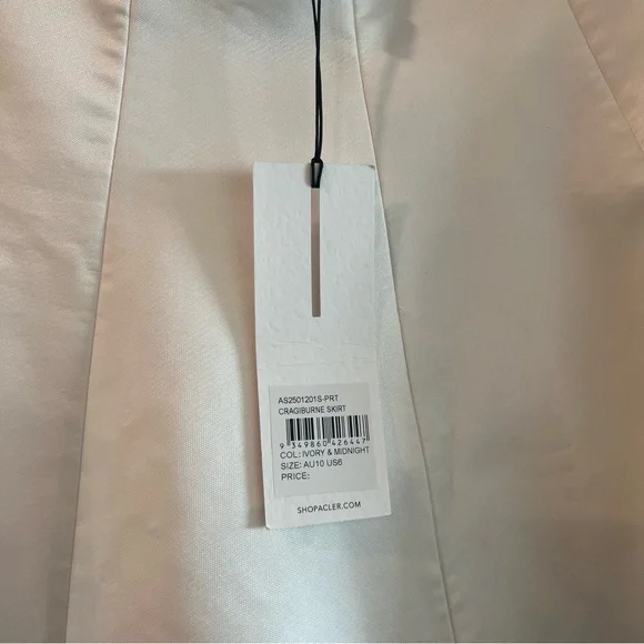 Acler Cragiburne Skirt and top set in Ivory & Midnight ombre Size US 6 NEW! - Picture 6 of 9